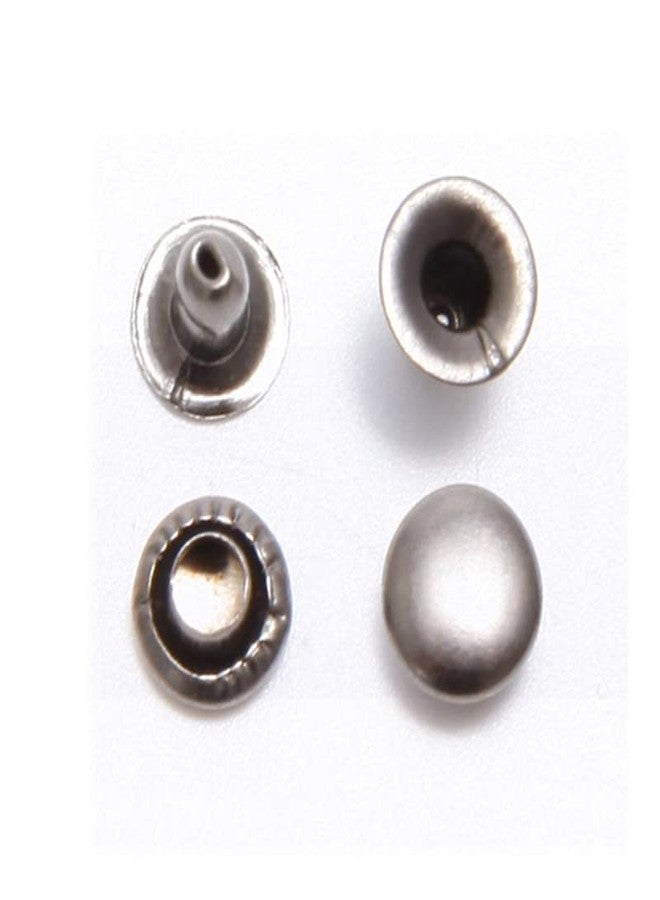Nimida™ Single Cap Rivets | Brass | Medium Size-7 mm | Silver | for DIY Leather Craft | Pack of 100 Pairs - Image 5